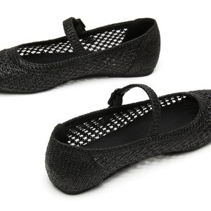 Comfort Breathable Woven <b>Flats</b> Mary Jane <b>Flats</b> Shoes Women Square Toe Ballet <b>Flats</b> Dressy <b>Flats</b> for Women - Product Image 5