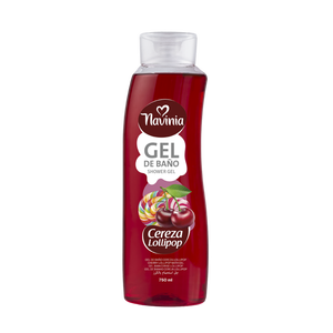 Gel de Baño CHERRY LOLLIPOP 1000ml España NAVINIA Uso Diario Ingredientes Herbales y Químicos Refrescante Nutritivo Hidratante - Product Image 1