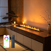 Insert de cheminée encastré pour intérieur avec humidificateur, affichage réaliste de la flamme LED, décoration murale pour salon