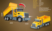 2.4G 6 canaux télécommande USA Construction RC camion à benne basculante jouet pour enfants avec lumières, son, ascenseur de cargaison et fonction de chute