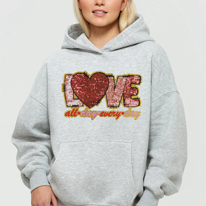 Gros fer sur grand transfert de chaleur saint valentin patchs saint valentin patchs à paillettes pour vêtements - Product Image 6