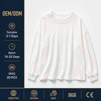 Pull en maille blanc décontracté d'hiver à épaules tombantes, respirant, en fil slub, à manches longues et col rond, OEM ODM