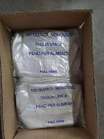 PEHD sans poudre grand sac plié emballage jetable Transparent en plastique de qualité alimentaire Pe main doigt gants de ménage