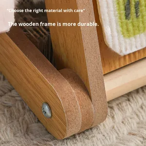 Griffoir pour chat multifonctionnel avec cadre photo <span class=keywords><strong>D</strong></span>écoration murale triangulaire pour chats - Product Image 2