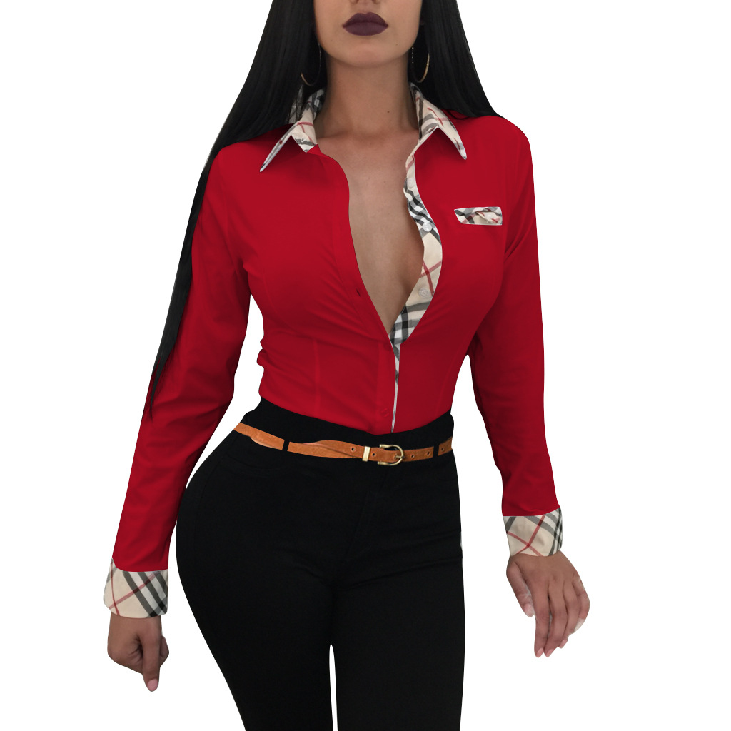 blusa botones mujer