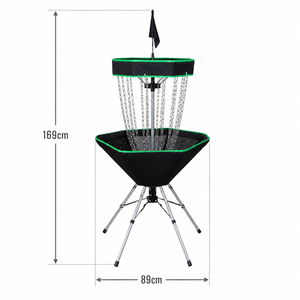 Cesto Portatile per <span class=keywords><strong>Disc</strong></span> <span class=keywords><strong>Golf</strong></span> in Acciaio Resistente, Ideale per Allenamento in Giardino e Tornei - Product Image 5
