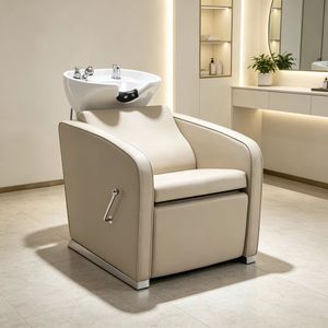 Chaise de lavage professionnelle pour salon de coiffure avec bac noir/blanc pour salon de coiffure et barbier - Offre spéciale - Product Image 1