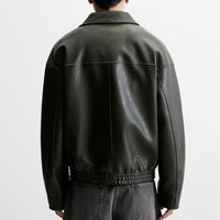 Fabricant de vestes en cuir gaufré sur mesure vestes vintage pour hommes veste surdimensionnée en faux cuir