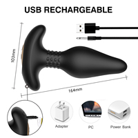 Fabricant OEM ODM en gros, jouet sexuel pour adultes à 10 modes, recharge USB, télécommande, vibromasseur anal rotatif et stimulateur de point G