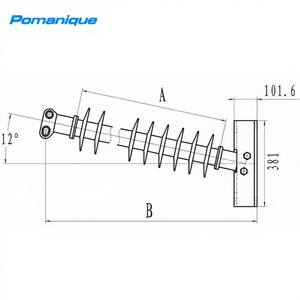 Isolatore in Gomma Siliconica Composita per Pali e Travi 38kV/69kV/115kV/138kV per Esterni <span class=keywords><strong>BIL</strong></span> 260kV-760kV - Product Image 2