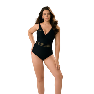 Costume da bagno intero taglie forti con controllo pancia, monokini sexy e coprente per la spiaggia BZ77017 - Product Image 2