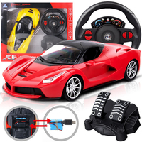 Coche de Carreras de Simulación a Escala 1/16, Juguetes de Coche Deportivo RC, Coche RC con Inducción por Gravedad, Coches de Control Remoto con Luz LED