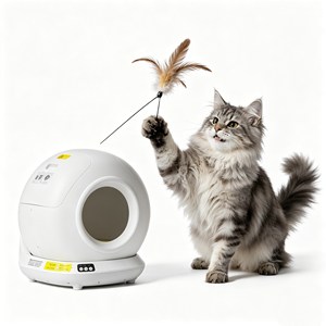 OEM Automatic <b>Cat</b> Toilet Katzentoilette Open Oval Design Dust Free Eco ABS Material - Product Image 1
