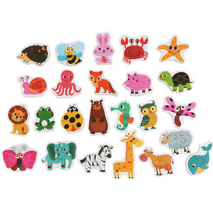 New design Children Baby paper carton Animal <span class=keywords><strong>pig</strong></span>/bear Cognition Puzzle toys wholesale custom fruit Apprentissag - Product Image 3
