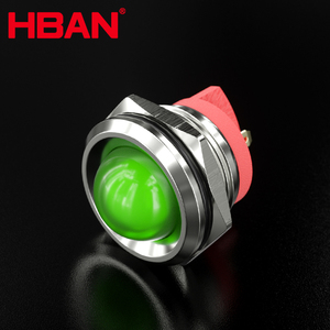 HBGQ22DG-D/J/S Red LED chỉ số ánh sáng 12V 22 Mét pin thiết bị đầu cuối vòm đầu thép không gỉ vỏ kim loại IP67 không thấm nước tín hiệu đèn - Product Image 2