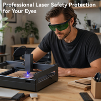 Lunettes de protection laser 400nm-500nm OD4+ pour gravure laser bleue, faciles à utiliser pour le marquage, la découpe, la soudure et le nettoyage