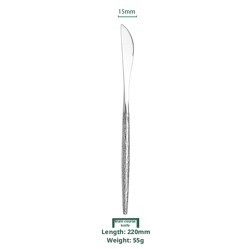 Cuchillo de mesa plateado