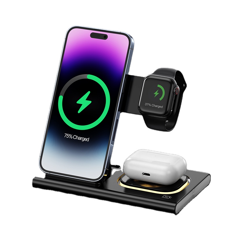 New Hot Sale Wireless Charger 3 in One Holder Stand Wireless Charging Holder Wall Charger Charging Stand for Mobile Phone CN;GUA