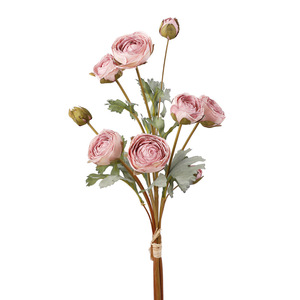 European Style <b>Artificial</b> Lotus <b>Bouquet</b> 9 Heads Plastic Silk Flowers High Simulation Indoor Home Decoration Fall Wedding Props - Product Image 5