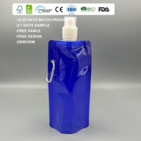 Sacs d'emballage liquides personnalisés avec logo pour jus de fruits 500 ml, pochettes à bec verseur pour boissons, sacs de recharge liquides à fond plat autoportants