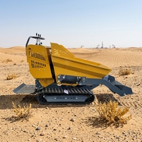 Mini-dumper sur chenilles hydraulique auto-basculant de 500 kg pour la récolte agricole et le transport de matériaux de construction