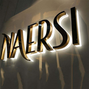 Cafe Shop Publicidad Pared Soporte de metal Iluminado Letra personalizada Señalización Acrílico Hotel 3D Interior Signo y Led Señalización al aire libre - Product Image 2