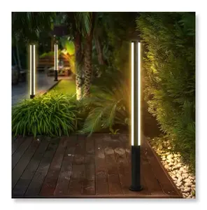 야외 Ip54 방수 정원 테라스 정원 램프 알루미늄 합금 가드 포스트 Led 잔디 채널 램프 포스트
