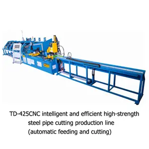 High Speed metal steel rod steel bar round cut shear machine billet cutting machine auto feeding pipe cutting production line