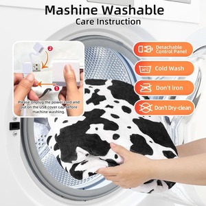 Xách tay USB điện nước nóng ném Chăn bò in ngoài trời <span class=keywords><strong>Puffy</strong></span> chăn với 3 mức độ sưởi ấm - Product Image 6