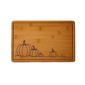 <b>Decor</b> Seasonal Kitchen Gift Witch Cat Bamboo Wood Cutting Board <b>Halloween</b> Party Serving Tray - Product Image 4