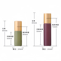 Kustom Roller warna Morandi 10 ml di atas botol dengan tutup emas untuk minyak esensial