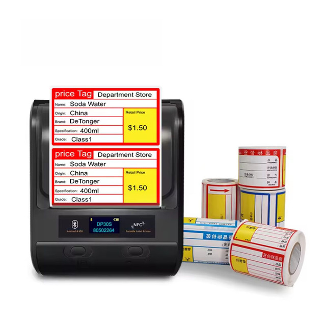 2024 New Smart Bottle Label Printer Home Portable Thermal Mini Printer for Labels Barcode Printer Thermal Paper Print Sticker
