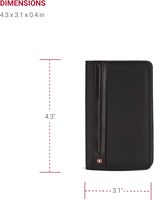 Porte-cartes personnel Diplomat Wenger 156 en vinyle noir fabriqué en Chine, taille unique