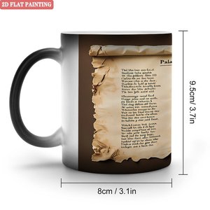 Mug en céramique noir givré de 11 oz, tasse à sublimation magique changeant de couleur, utilisation à long terme, réutilisable - Product Image 1