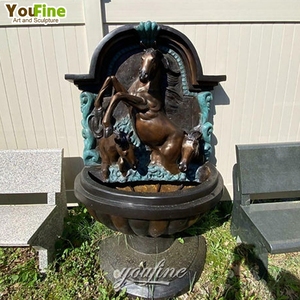 Fontana a Muro con Cavallo in Bronzo per Decorazione Giardino Esterno - Product Image 6