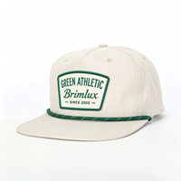 Casquette Snapback non structurée de haute qualité à 5 panneaux avec logo tissé et brodé, modèle Gorras Rope Hat, fabriquée par l'usine BSCI Meidiney
