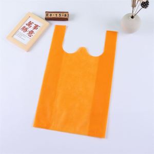 Sac de courses non tissé multicolore personnalisé en forme de D, W, U, pliable et réutilisable, type T-shirt, pour le shopping et l'emballage - Product Image 6