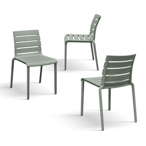 Brad Chair Set Of 6 Green Polypropylene Indoor <b>Outdoor</b> Garden Chairs - Product Image 2