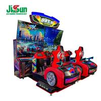Nouvelle machine de jeu de simulation de course à double écran en métal de 55 pouces à pièces avec 1 an de garantie pour les centres de divertissement