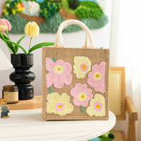 Kit de broderie au poinçon DIY très prisé pour débutants - Ensemble de broderie pour sac fourre-tout en plastique de style moderne et kit d'art interactif