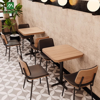 Canapé de restaurant et de café moderne personnalisé, table et chaises en bois massif écologiques