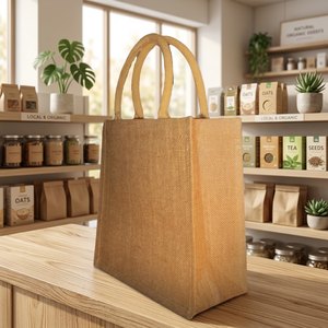 Sac de plage en jute, fabricant, fibre naturelle, spacieux, réutilisable, poignées durables, fournisseur pour les centres de villégiature et la vente au détail - Product Image 1