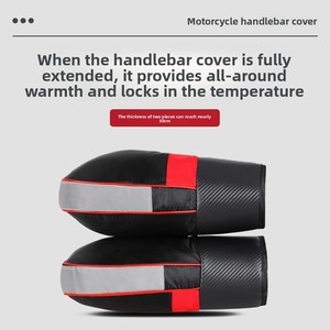 Guanti e Muffole da <span class=keywords><strong>Moto</strong></span> Unisex di Alta Qualità, Design Oversize e Ispessito, Impermeabili, Scaldamani Invernali - Product Image 4