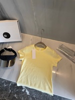 T-shirt Femme d'été en Coton Spandex, Couleur Unie, Coupe Slim, Col Rond, Manches Courtes, Imprimé à Chaud, Style Sport, Sexy, Club, Décontracté
