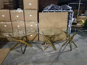 Fabricación al por mayor Mesa ocio mesas de café mesa de comedor de vidrio templado para restaurante - Product Image 4