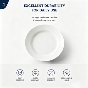<span class=keywords><strong>Service</strong></span> <span class=keywords><strong>de</strong></span> vaisselle en <span class=keywords><strong>porcelaine</strong></span> <span class=keywords><strong>de</strong></span> qualité alimentaire pour un usage quotidien à la maison et pour les banquets. - Product Image 5
