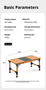 <span class=keywords><strong>Mesa</strong></span> Plegable de <span class=keywords><strong>Camping</strong></span>, Unidad Modular, Elevadora de Metal para Exteriores, para Cocina Móvil, Barbacoa, Café/Té, para IGt - Product Image 4