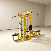 Système d'entraînement multi-utilisateurs à 4 stations avec câbles métalliques, robuste, pour la musculation et le fitness, idéal pour les salles de sport commerciales