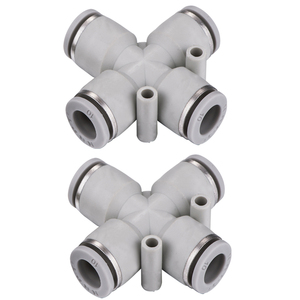 Conector de Tubo de Liberación Rápida de Plástico de <span class=keywords><strong>4</strong></span> Vías, Conector Neumático de <span class=keywords><strong>4</strong></span> Puertos de <span class=keywords><strong>1</strong></span>/<span class=keywords><strong>4</strong></span>\" de Conexión Rápida <span class=keywords><strong>para</strong></span> Mangueras de <span class=keywords><strong>Aire</strong></span>, Conector de Tubo de Cuatro Vías - Product Image 4