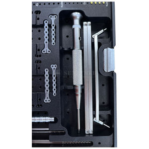 Set ortopedi hewan peliharaan rekonstruksi tulang hewan peliharaan implan dan instrumen 1.6mm pelat pengunci dan sekrup - Product Image 4